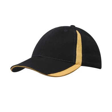 Brushed Heavy Cotton Cap with Inserts on the Peak & Crown - 4014