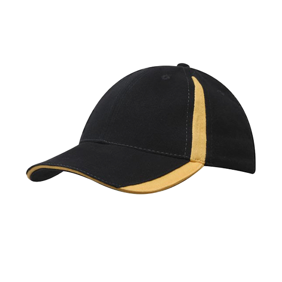 Brushed Heavy Cotton Cap with Inserts on the Peak & Crown - 4014