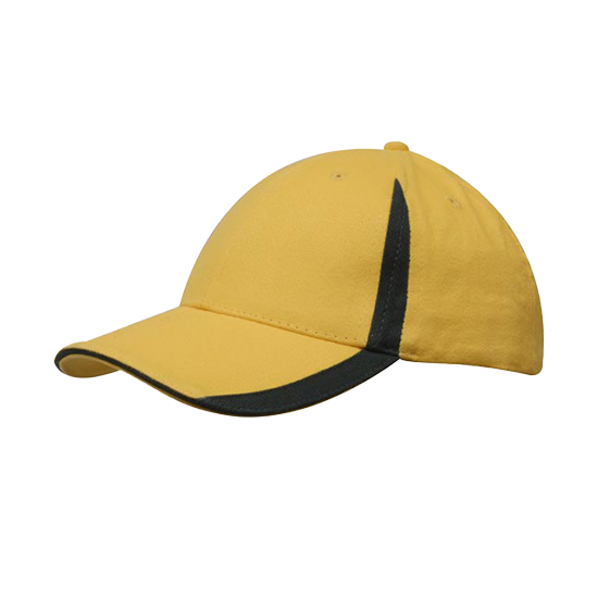 Brushed Heavy Cotton Cap with Inserts on the Peak & Crown - 4014