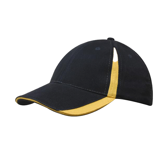 Brushed Heavy Cotton Cap with Inserts on the Peak & Crown - 4014