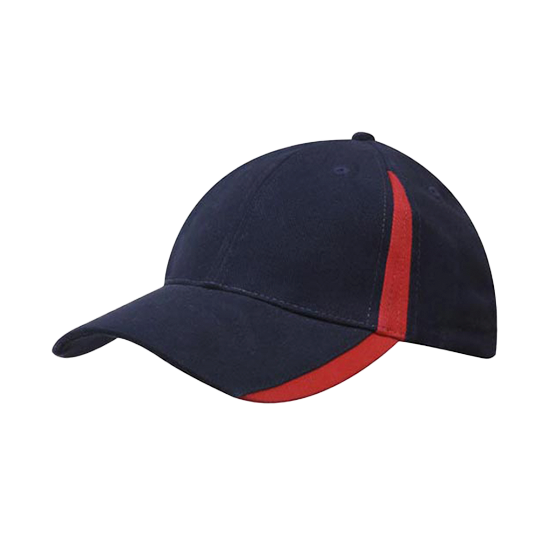 Brushed Heavy Cotton Cap with Inserts on the Peak & Crown - 4014