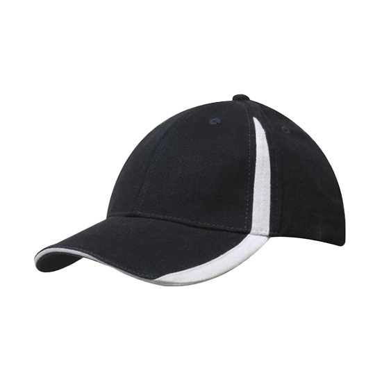 Brushed Heavy Cotton Cap with Inserts on the Peak & Crown - 4014