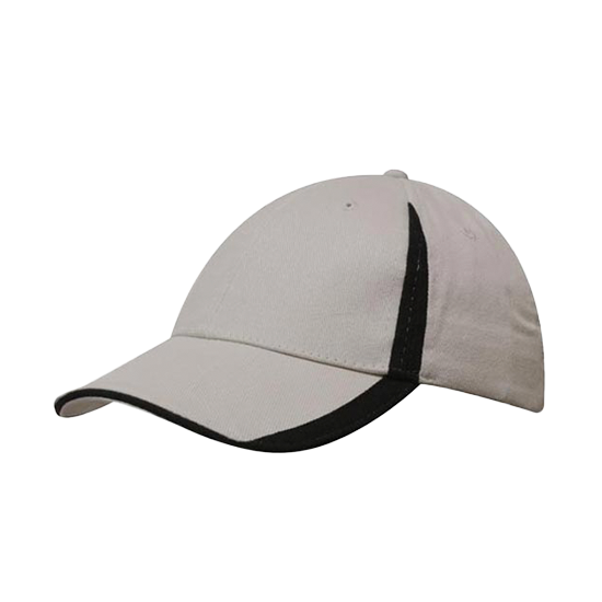 Brushed Heavy Cotton Cap with Inserts on the Peak & Crown - 4014