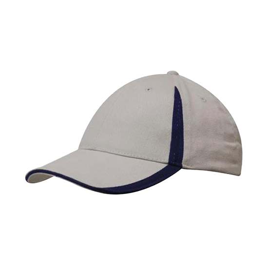 Brushed Heavy Cotton Cap with Inserts on the Peak & Crown - 4014