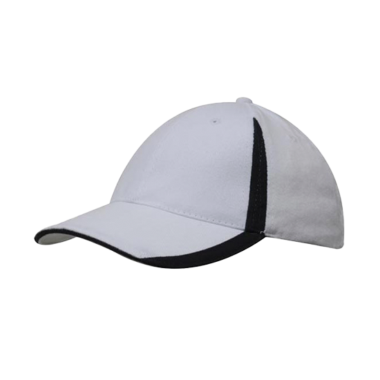Brushed Heavy Cotton Cap with Inserts on the Peak & Crown - 4014