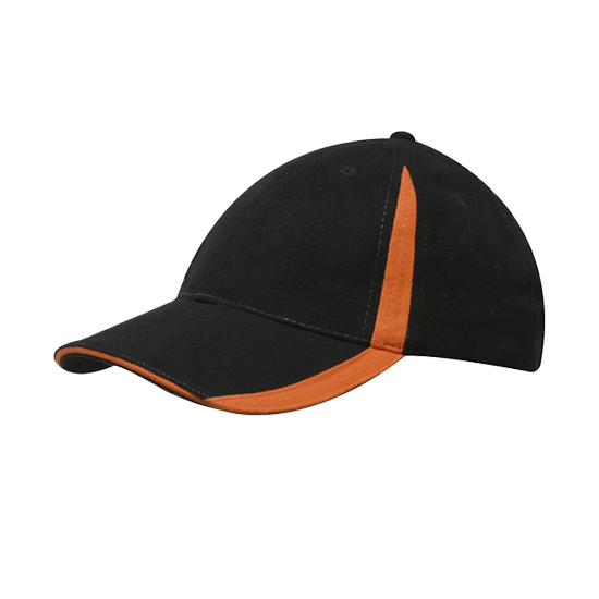 Brushed Heavy Cotton Cap with Inserts on the Peak & Crown - 4014