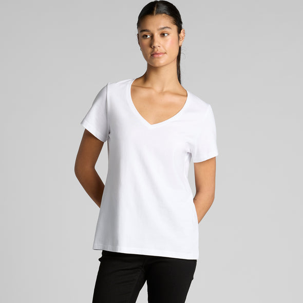 Wo's Maple V Neck Tee - 4023