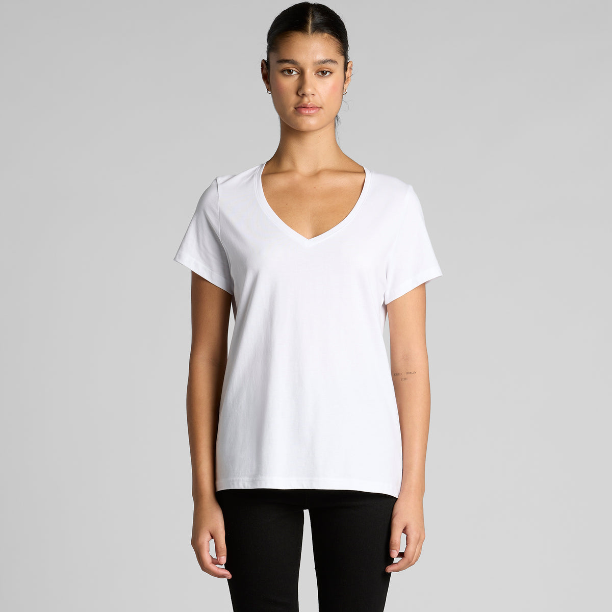 Wo's Maple V Neck Tee - 4023 – The Fabric Printer