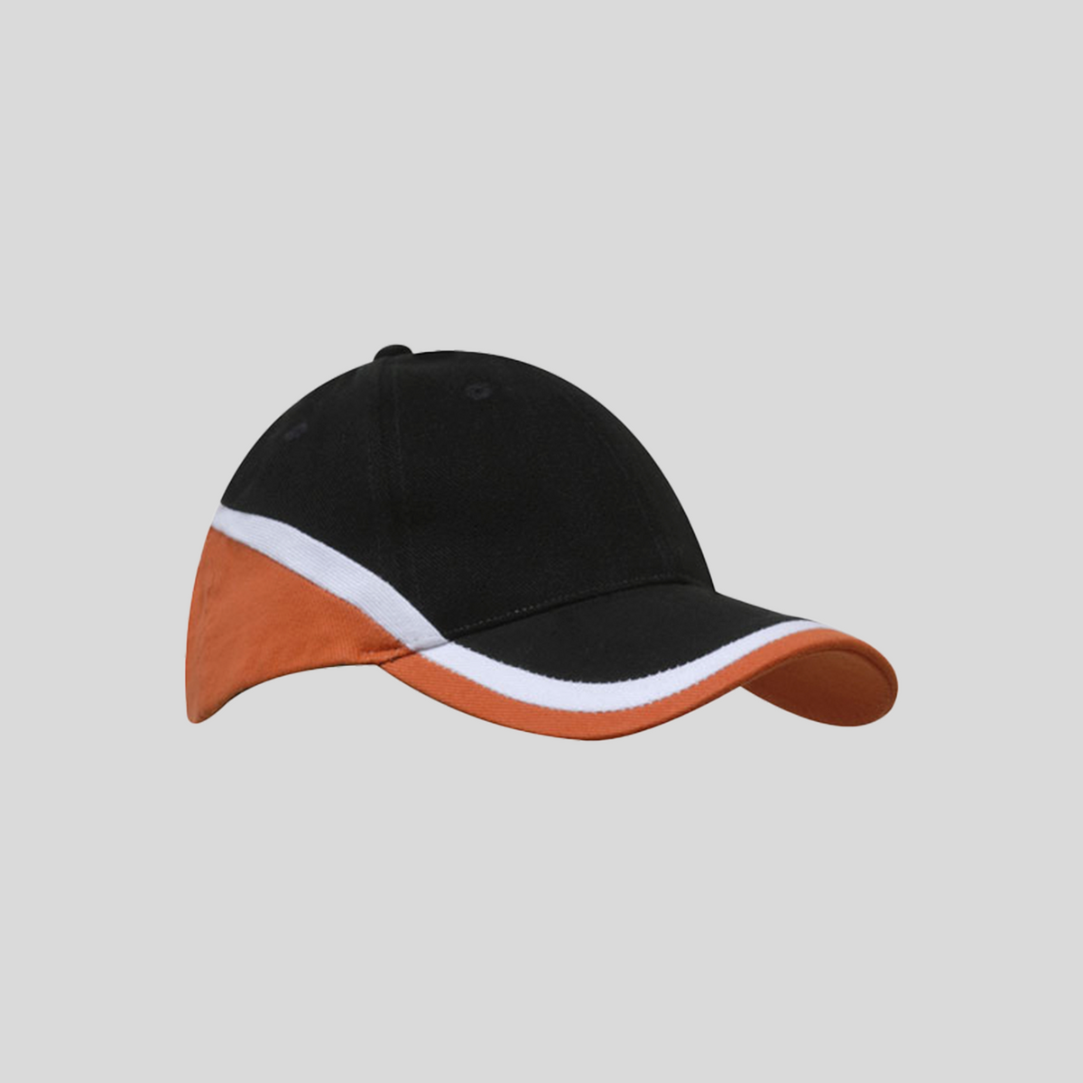 Brushed Heavy Cotton Tri-Coloured Cap - 4026