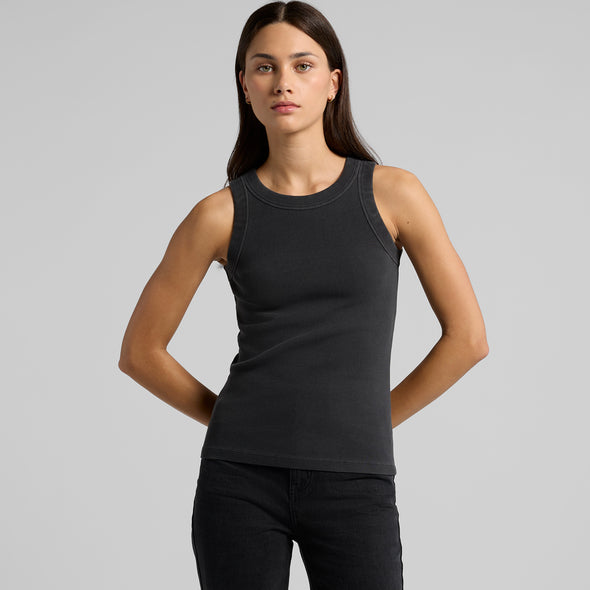 Wo's Faded Organic Rib Tank - 4034