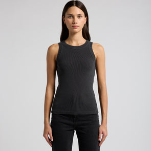 Wo's Faded Organic Rib Tank - 4034