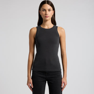 Wo's Faded Organic Rib Tank - 4034