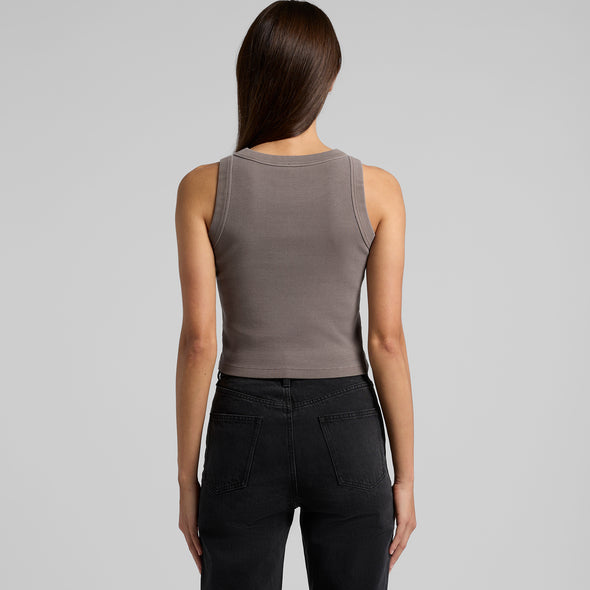 Wo's Faded Organic Rib Crop Tank - 4035