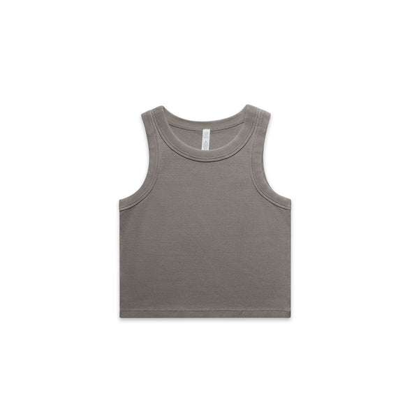 Wo's Faded Organic Rib Crop Tank - 4035
