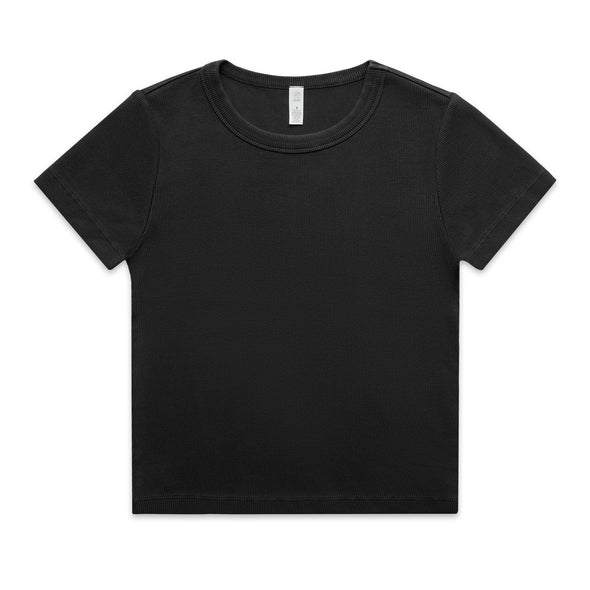 Wo's Faded Organic Rib Tee - 4036