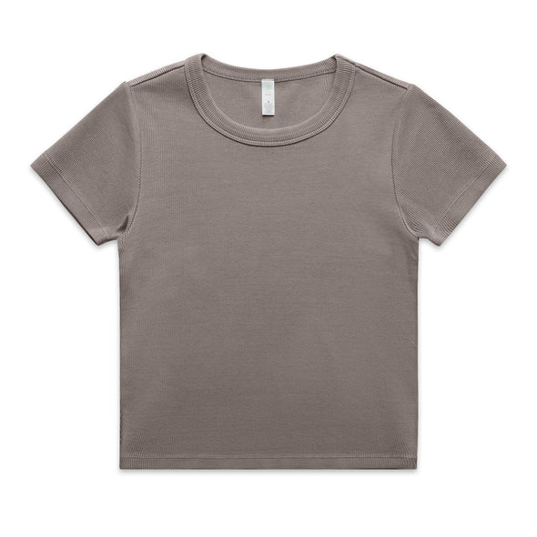 Wo's Faded Organic Rib Tee - 4036