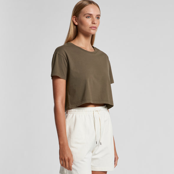 Wo's Faded Crop Tee - 4062F