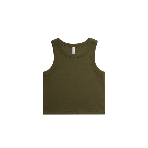 Wo's Organic Rib Crop Tank - 4064G