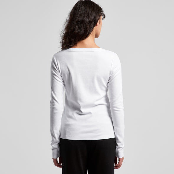 Wo's Organic Rib L/S Tee - 4075
