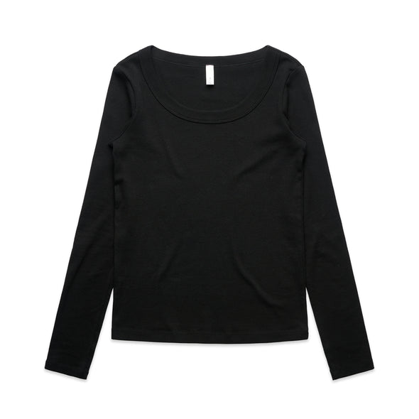 Wo's Organic Rib L/S Tee - 4075