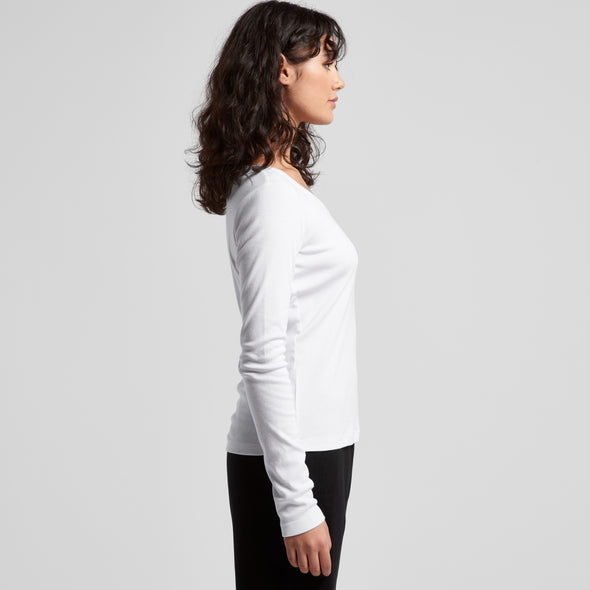 Wo's Organic Rib L/S Tee - 4075