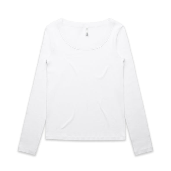 Wo's Organic Rib L/S Tee - 4075