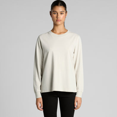 Wo's Heavy Faded L/S Tee - 4083
