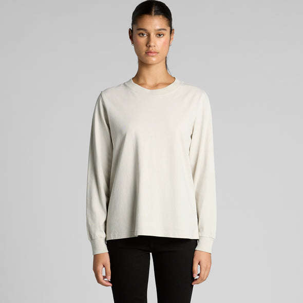 Wo's Heavy Faded L/S Tee - 4083
