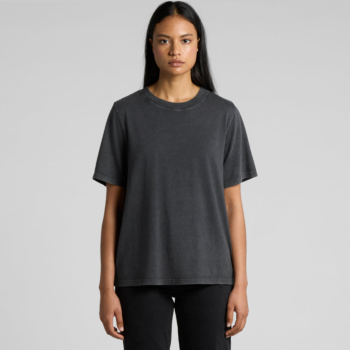Wo's Stone Wash Heavy Tee - 4085
