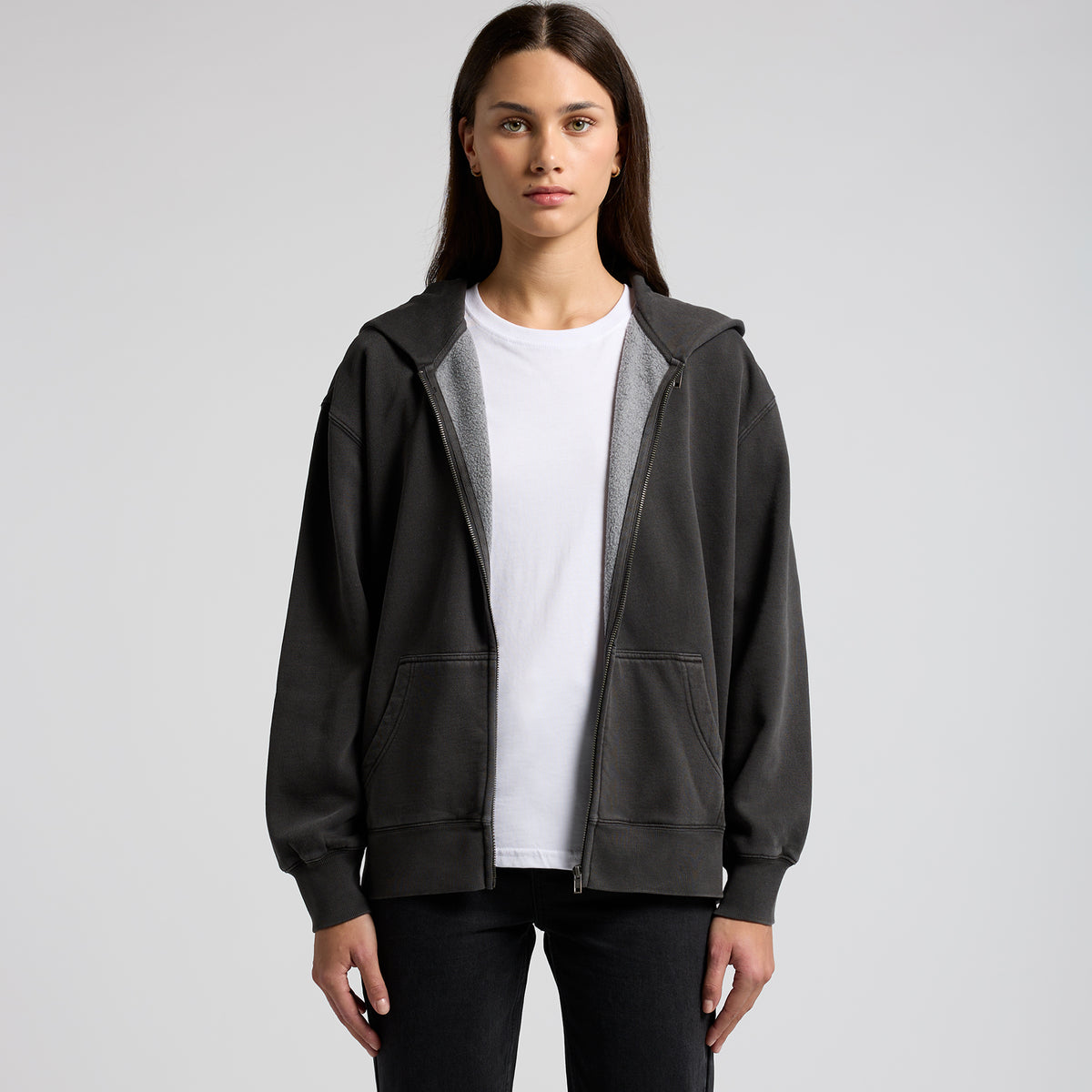 Wo's Relax Faded Zip Hood - 4170