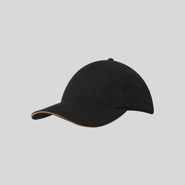 Brushed Heavy Cotton Cap with Sandwich Trim - 4210