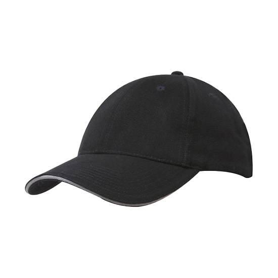 Brushed Heavy Cotton Cap with Sandwich Trim - 4210
