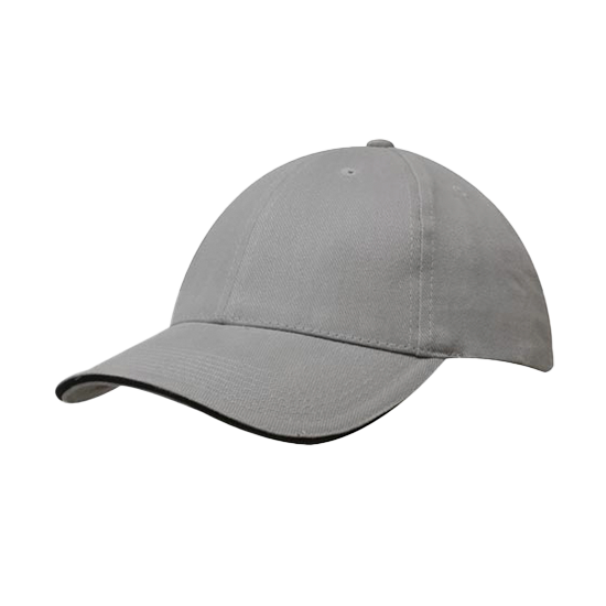 Brushed Heavy Cotton Cap with Sandwich Trim - 4210