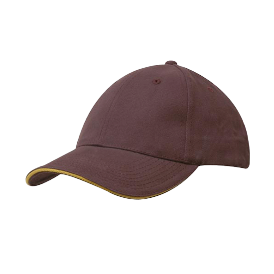 Brushed Heavy Cotton Cap with Sandwich Trim - 4210