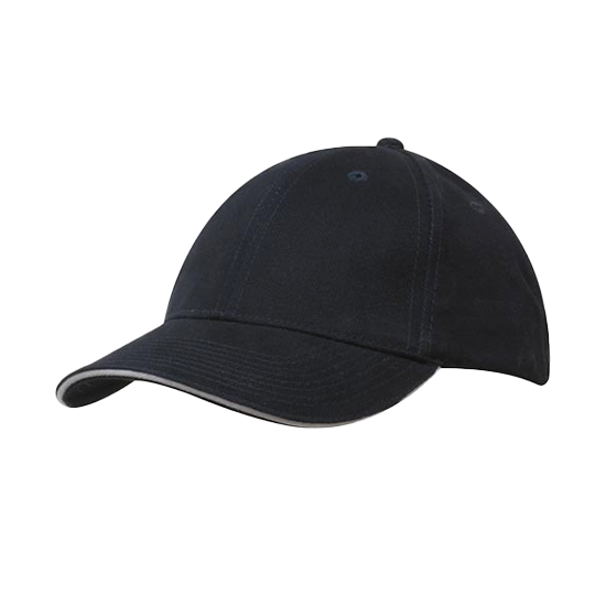Brushed Heavy Cotton Cap with Sandwich Trim - 4210