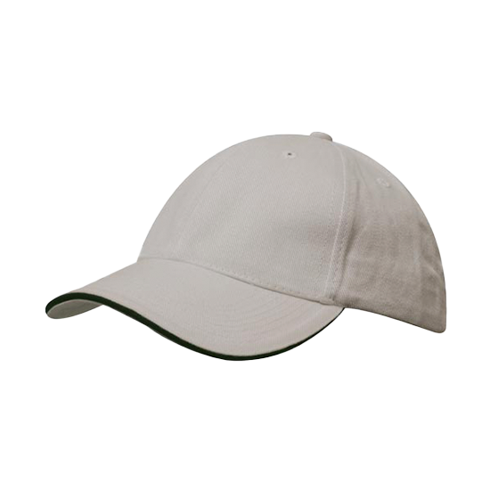 Brushed Heavy Cotton Cap with Sandwich Trim - 4210