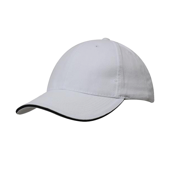 Brushed Heavy Cotton Cap with Sandwich Trim - 4210