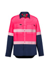 Mens Hi Vis Outdoor Segmented Tape Long Sleeve Shirt